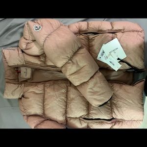 BRAND NEW PINK MONCLER JACKET- Cevenne Giubbotto Garment Dyed Rose, Size 4